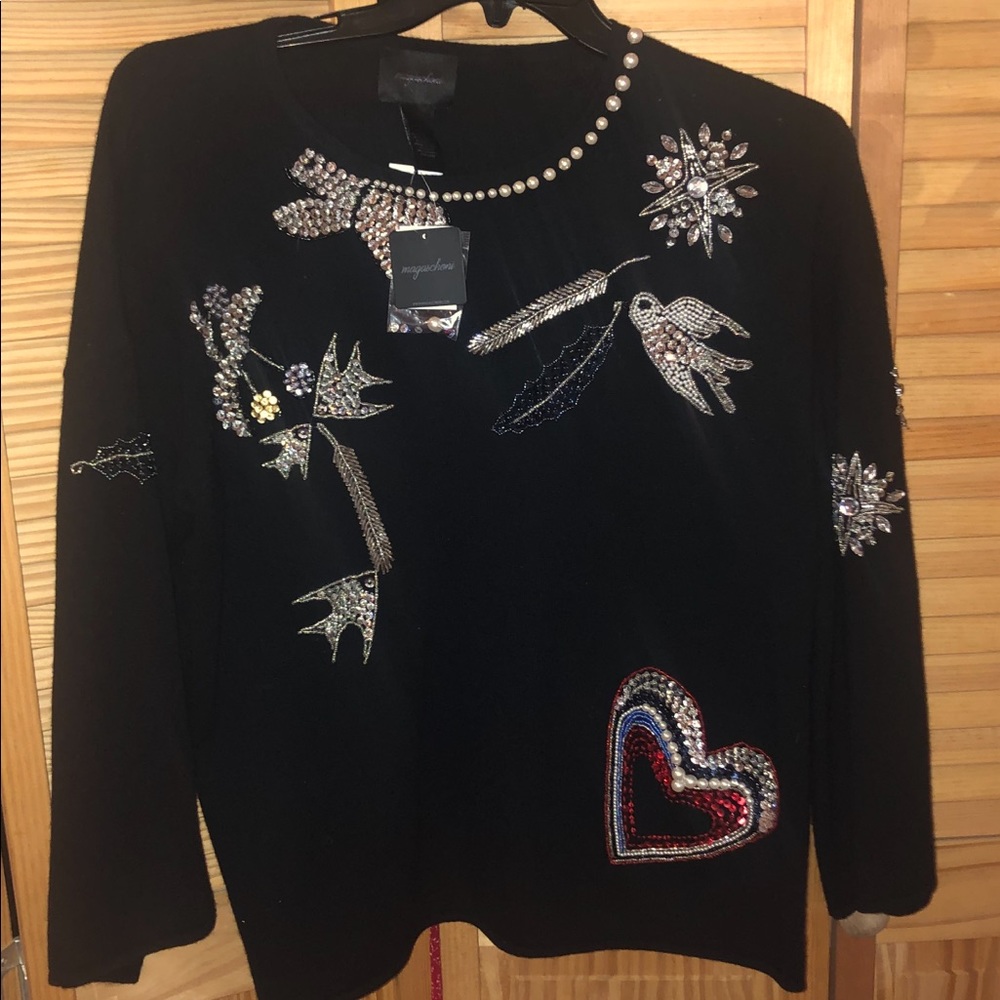 magaschoni black cashmere sweater